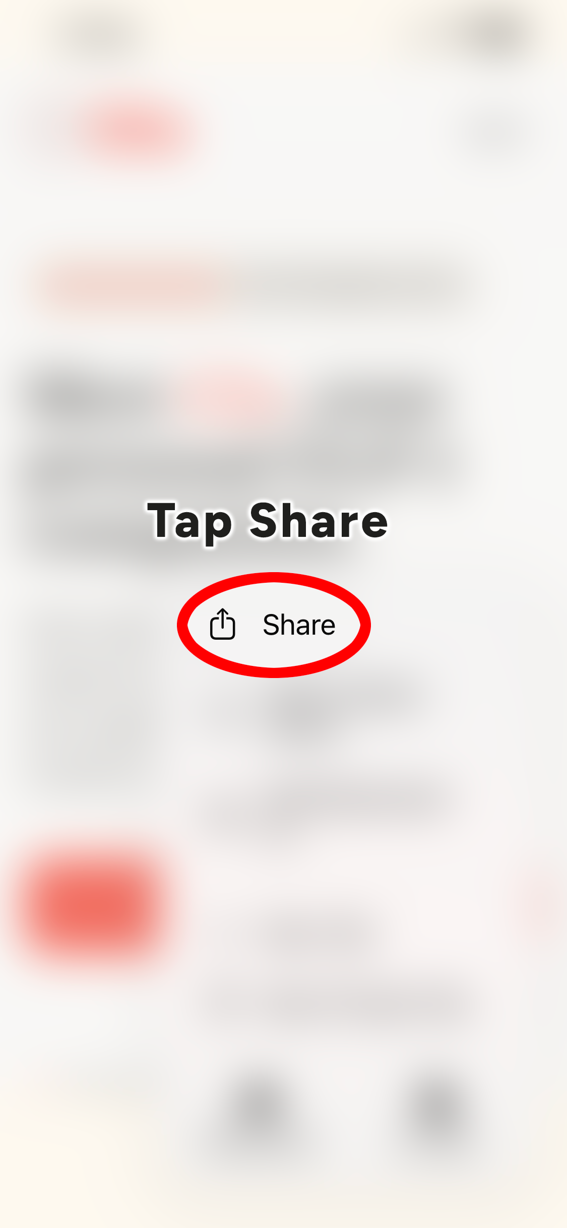 Step 3: Tap Share.
